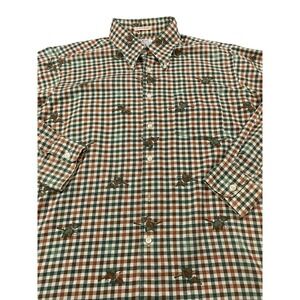 VTG Gingham Equestrian Saddle Riding Helmet Button Down Cotton‎ Hunter Jumper